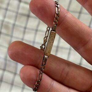 Sterling Silver Childs Plate ID bracelet, blank